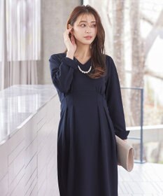 Tiaclasse 【洗える】ハイストレッチジョーゼットワンピース