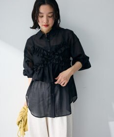 Green Parks 【WEB限定】ＳＥＴ２点フリルビスチェ＋シャツチュニックⅡ