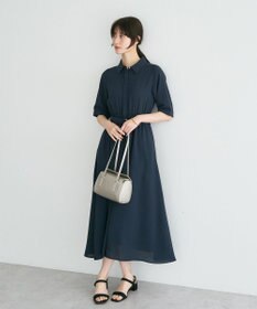 YECCA VECCA 【接触冷感】ベルト付きシャツワンピース