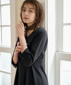 Tiaclasse 【洗える】ハイストレッチジョーゼットワンピース