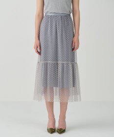 GRACE CONTINENTAL フロッキーチュールスカート