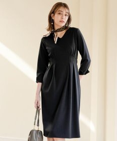 Tiaclasse 【洗える】ハイストレッチジョーゼットワンピース