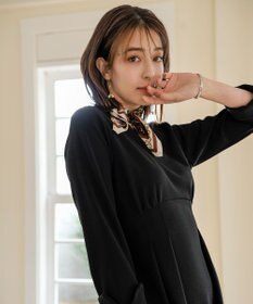 Tiaclasse 【洗える】ハイストレッチジョーゼットワンピース