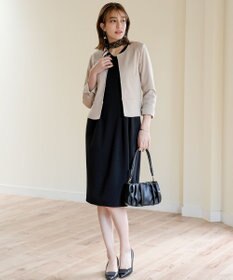 Tiaclasse 【洗える】ハイストレッチジョーゼットワンピース