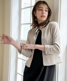 Tiaclasse 【洗える】ハイストレッチジョーゼットワンピース