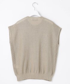 自由区 【XSサイズ～】リネンフリンジディテールフレンチスリーブ ニット