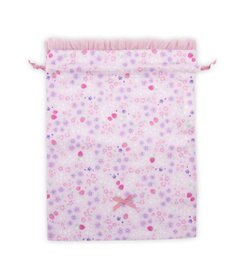 Mother garden マザーガーデン  野いちご 巾着 《小花いちご柄》 大