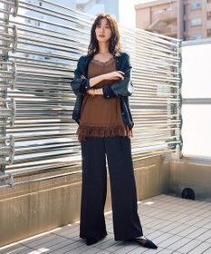 YECCA VECCA ヴィンテージサテンストレートパンツ