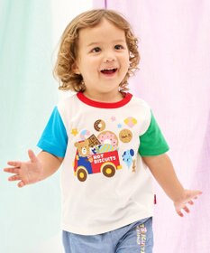 MIKI HOUSE HOT BISCUITS 【80-120cm】 ビーンズ×お菓子シリーズ 天竺素材半袖Tシャツ