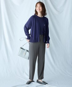 ANY L 【洗濯機可/ウエストゴム/２ＷＡＹストレッチ】テーパードパンツ