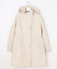 J.PRESS LADIES 【2way】スパンライクナイロンタッサー フーデッド コート
