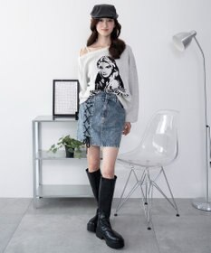 WEGO レースアップハートポケットデニムスカパン