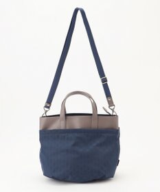 Y'SACCS はっ水ドットジャカード リサイクルレザーコンビ 2wayトートバッグ