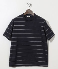 JOSEPH ABBOUD 【和紙ニット/日本素材・縫製/ 軽量/通気性/速乾性】和紙フライスボーダー Tシャツ ネイビー系2