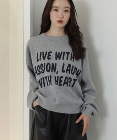 WEGO レタリングニットプルオーバー