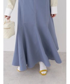 earth music&ecology 配色ステッチパネルフレアスカート