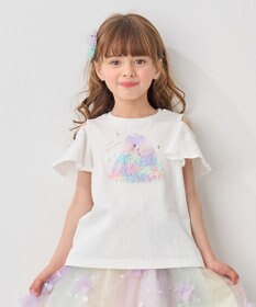 ANY KIDS 接触冷感 しろくま オフショルダー Tシャツ