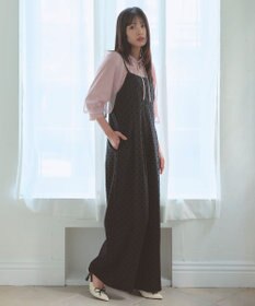 Feroux 袖チュールリボンスキッパー ブラウス