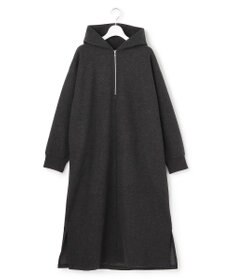 J.PRESS YORK STREET 【WOMEN】ウールライクジャージー フーデットロング ワンピース