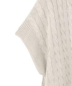 J.PRESS YORK STREET 【WOMEN】コットンニット ケーブルポンチョ