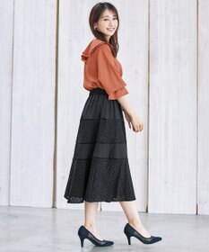 Tiaclasse 【洗える】フレアカラーブラウス