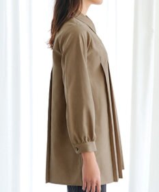 Tiaclasse L ピーチスキンプリーツシャツチュニック