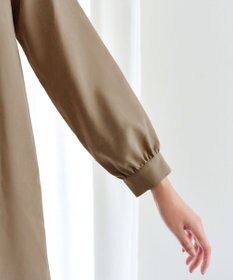 Tiaclasse L 【洗える】ピーチスキンプリーツシャツチュニック