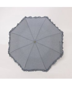UNBILLION カシュネ cachenez / シャンブレーフリルトップレス2段折りたたみ傘