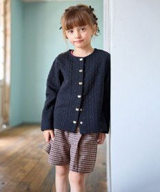 ANY KIDS ふくれジャガードカーディガン