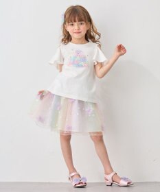 ANY KIDS 接触冷感 しろくま オフショルダー Tシャツ