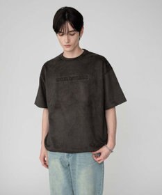 WEGO 【ユニセックス着用ITEM/MLサイズ展開】フェイクスウェードエンボスロゴT（SS）