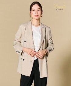 BEIGE， CAROLE / リネンライク ダブルジャケット