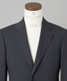 GOTAIRIKU オールシーズン対応【御幸毛織】WOOL×SOLOTEX ストレッチスーツ（グレー無地）