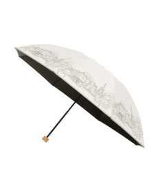 MOONBAT 【遮光100%/収納バッグ付き】SOLFEGE MODE  晴雨兼用 折りたたみ日傘 街並プリント