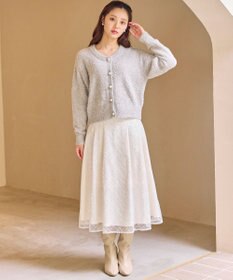 Feroux きらめきチェックフレア スカート