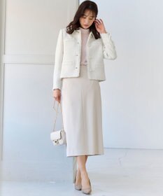 組曲 【KUMIKYOKU NAVY】ファンシーツイード 2WAYジャケット