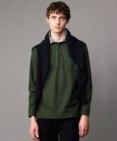 JOSEPH ABBOUD 【消臭などの高機能】オーガニックコットン ダディ 長袖 ポロシャツ