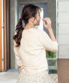 Tiaclasse L 【洗える】程良い透け感のシフォン花柄フレンチワンピース