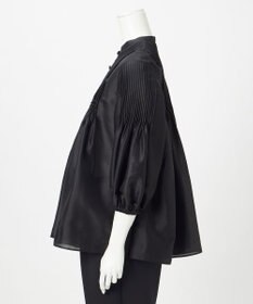 23区 L 【R(アール)】スモッキングタックオーガンザ ピンタック ブラウス