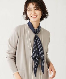 J.PRESS LADIES ストライプ プリント 剣先 スカーフ
