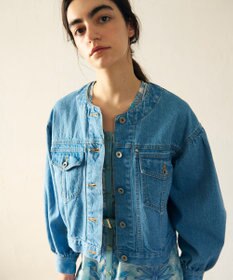 GRACE CONTINENTAL ノーカラーデニムジャケット