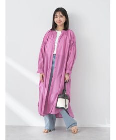 earth music&ecology コットンボイルギャザーワンピース