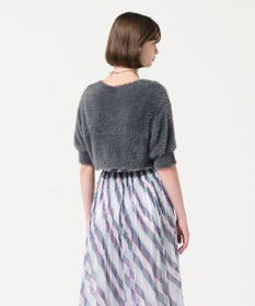 GRACE CONTINENTAL フェザースリーブニットカーディガン