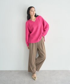 YECCA VECCA Vネックルーズニット