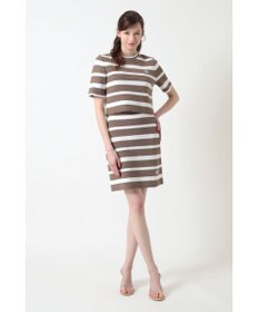 DAKS ボーダー ニットミニスカート