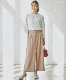 ANY SIS S 【UVケア】イージーケアスタンドネック ブラウス