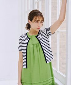 Tiaclasse L 【新色追加・洗える・UVケア・接触冷感】サマーニット半袖カーディガン