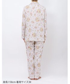 WACOAL パジャマ 長袖 長ズボン 綿100%(本体) スムース素材 ミントン レディース NDX561 /ワコール