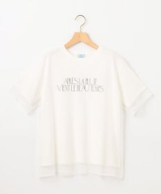 組曲 【WEB限定】チュールレイヤードロゴTシャツ