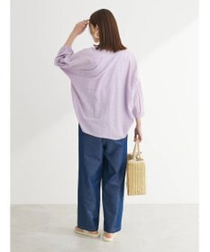 Green Parks インド綿 SET２点 刺繍７分丈ブラウス＋タンクトップ